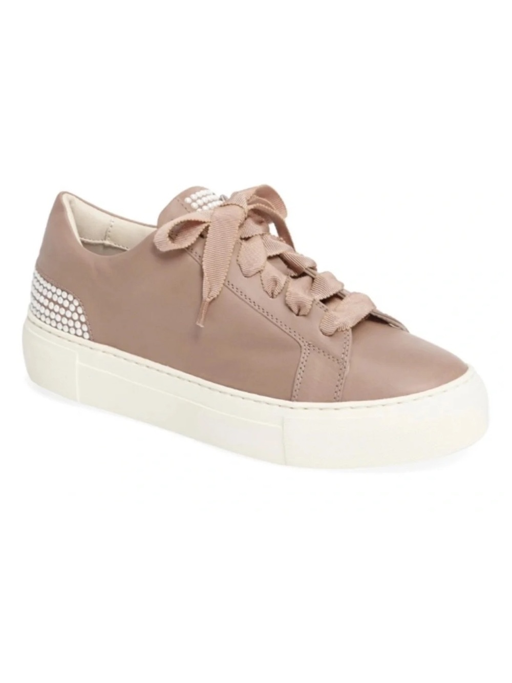 AGL Attilio Giusti Leombruni Leather Sneakers Pearl Lace Up